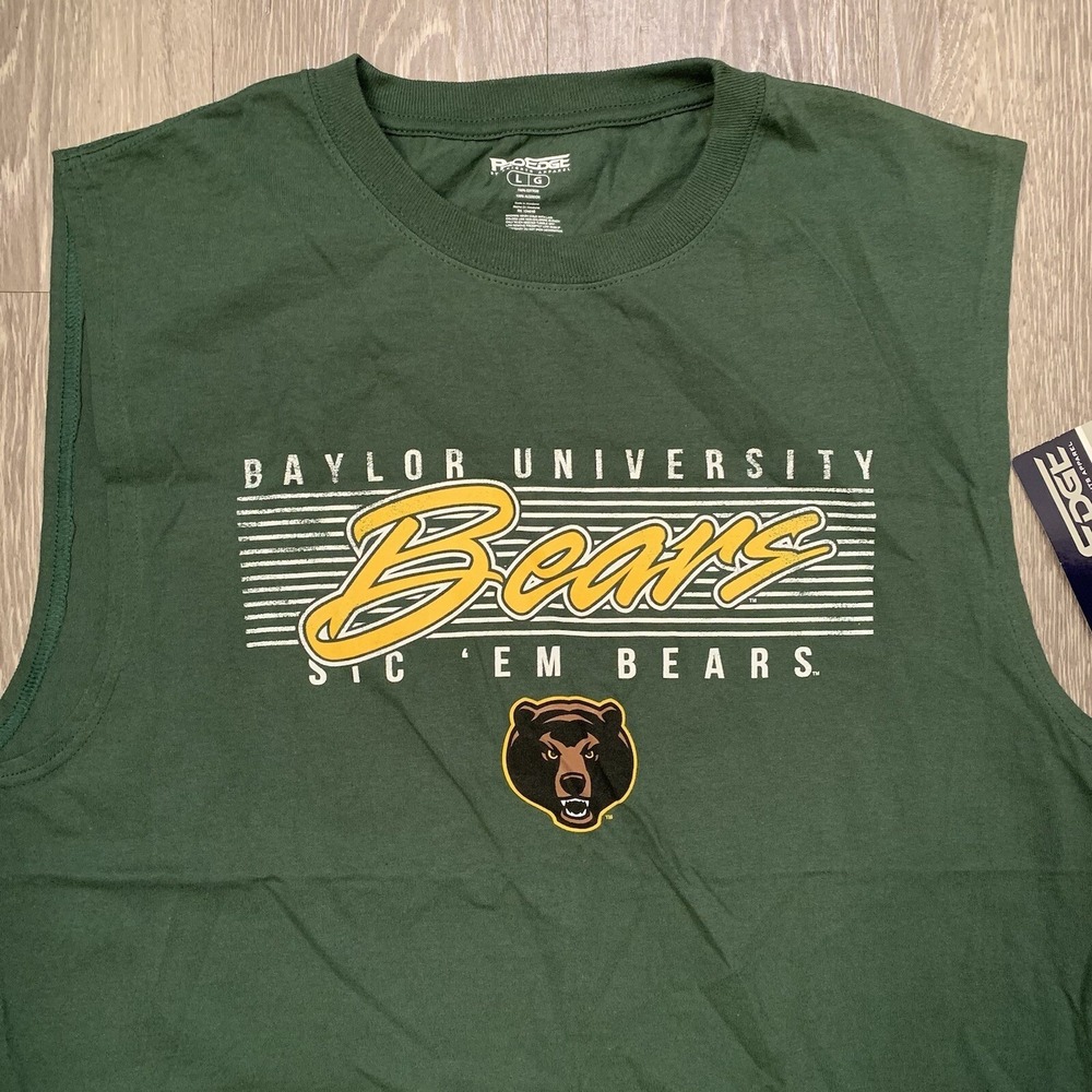 Baylor University Bears "Sic Em Bears" Pro Edge Sleeveless Shirt Mens Size Large - Picture 2 of 5